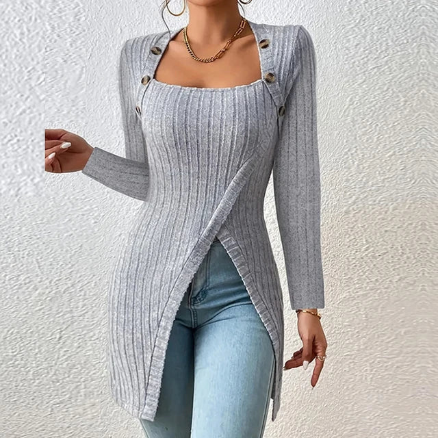 Women's ribbed button shirt