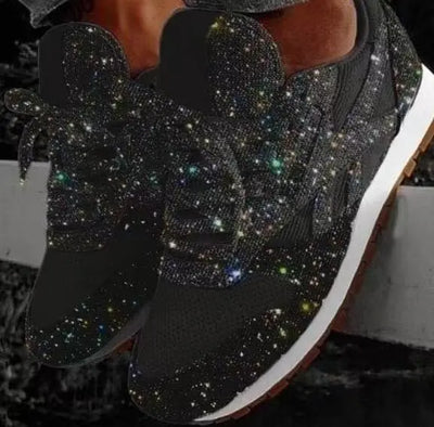 Glitter Chunky Sneakers for Women with Height Increase