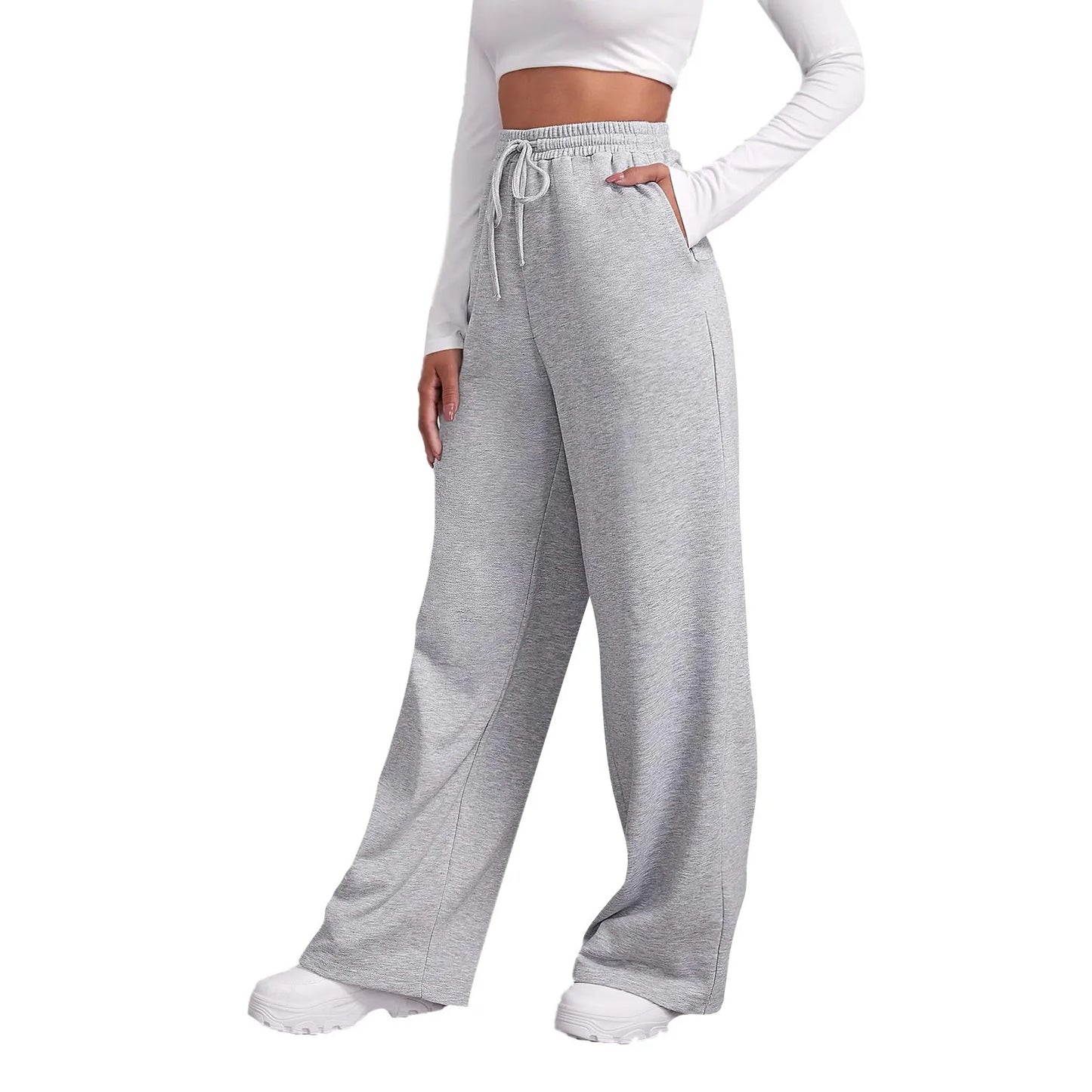 Women's comfortable jogger pants with elastic waist