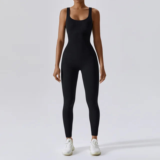 Women's stretchy yoga fitness jumpsuit