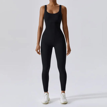 Women's stretchy yoga fitness jumpsuit