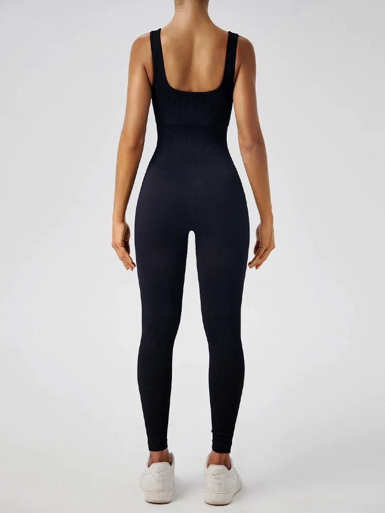 Women's stretchy yoga fitness jumpsuit