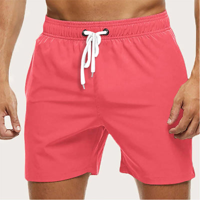Men’s Swim Trunks – Quick-Dry Fabric – Regular Fit – Mid-Length – Elastic Waist