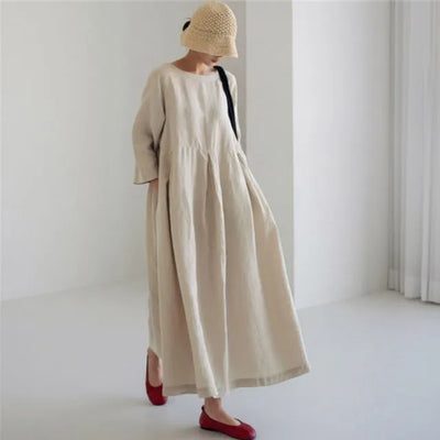 Women's Breathable Cotton Blend Casual Dress