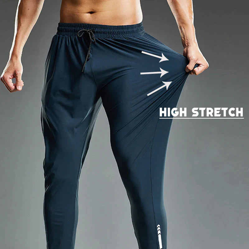Men’s Jogger Trousers - Slim Fit - Tapered Leg - Elastic Waist - Drawstring - Side Pockets