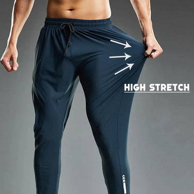 Men’s Jogger Trousers - Slim Fit - Tapered Leg - Elastic Waist - Drawstring - Side Pockets
