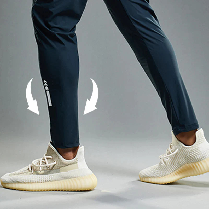 Men’s Jogger Trousers - Slim Fit - Tapered Leg - Elastic Waist - Drawstring - Side Pockets