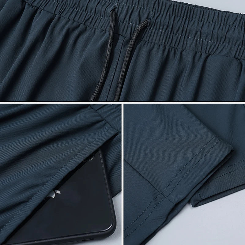 Men’s Jogger Trousers - Slim Fit - Tapered Leg - Elastic Waist - Drawstring - Side Pockets