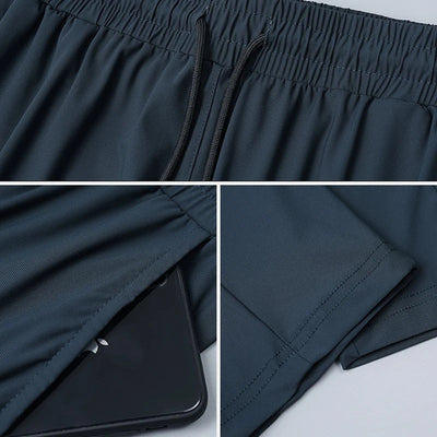 Men’s Jogger Trousers - Slim Fit - Tapered Leg - Elastic Waist - Drawstring - Side Pockets