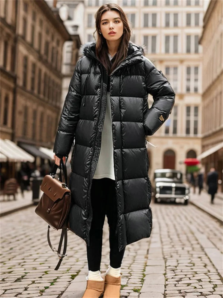 Women's stylish long padded jacket