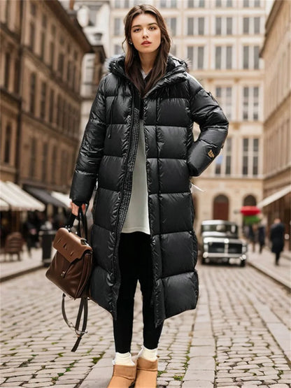 Women's stylish long padded jacket