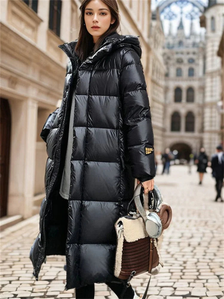 Women's stylish long padded jacket