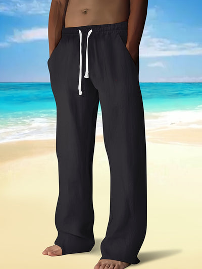Lightweight drawstring beach pants for men