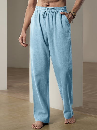 Relaxed fit drawstring pants for men