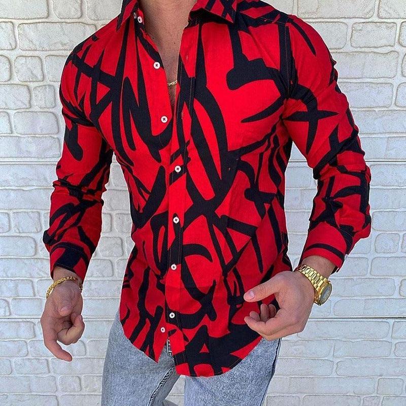 Men's Long Sleeve Casual Button-Up Shirt
