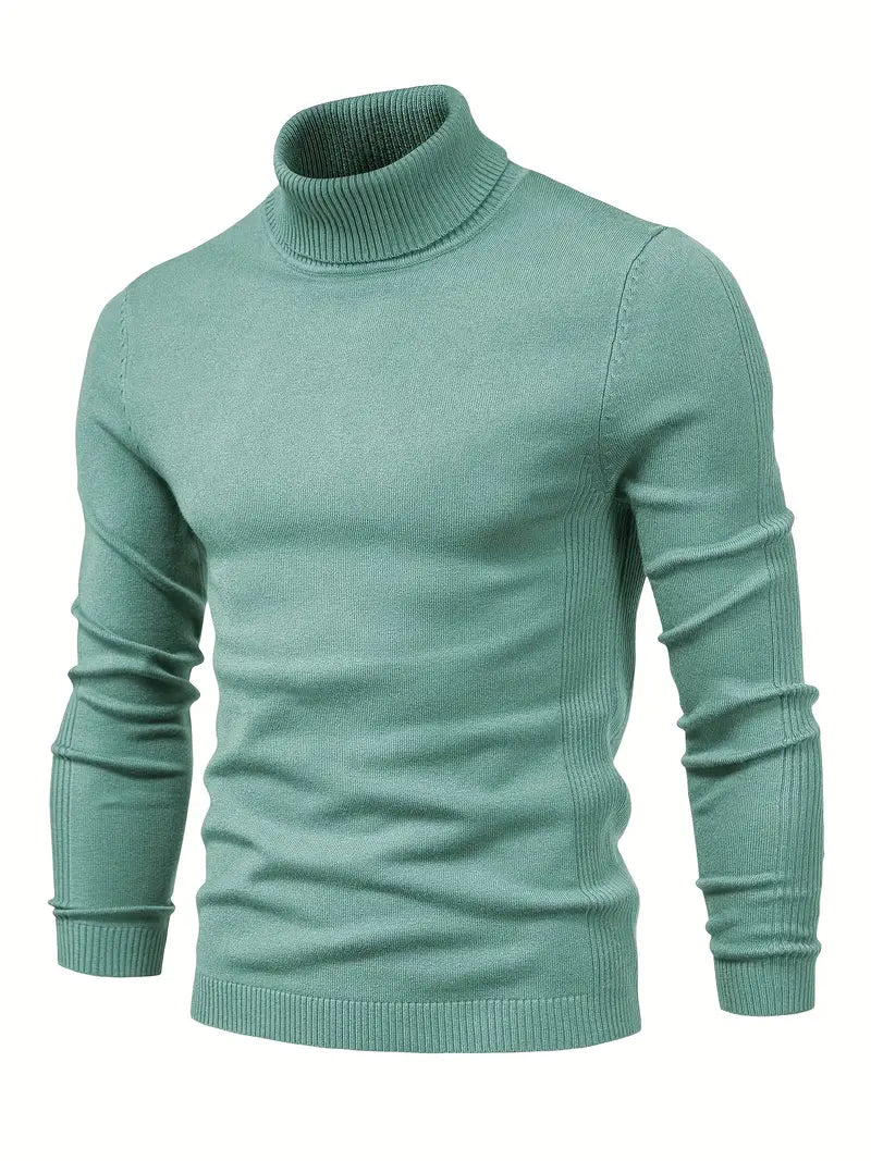 Men's casual pullover with turtleneck for men