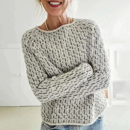 Women's elegant round neck sweater