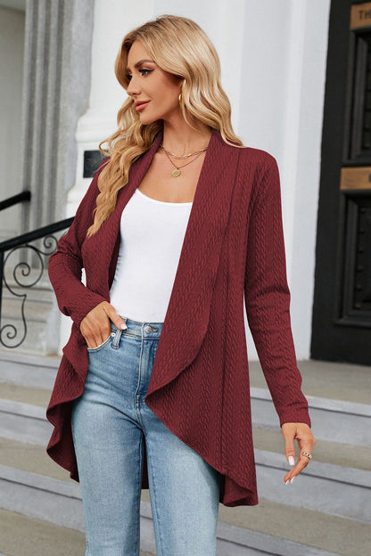 Women's casual open-front cardigan