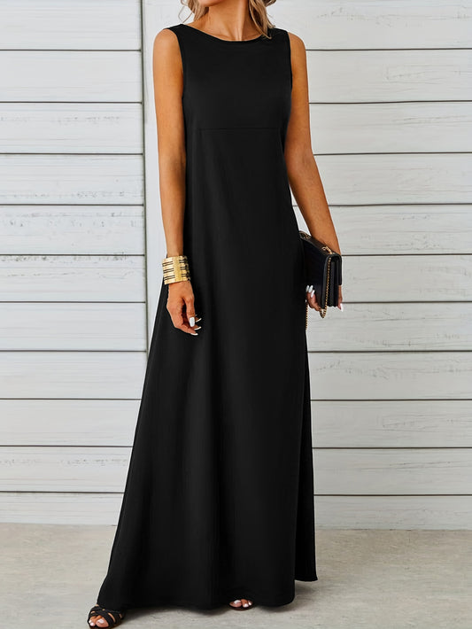 Sleeveless floor-length maxi dress for women