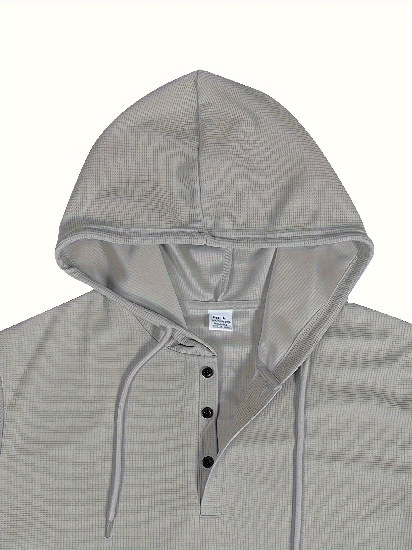 Men’s Tracksuit Set – Hoodie with Button Neck – Ribbed Cuffs – Joggers with Drawstring