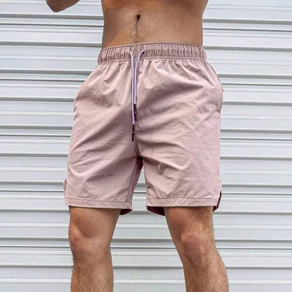 Men’s Casual Shorts - Lightweight Relaxed Fit - Elastic Waist with Drawstring - Above Knee