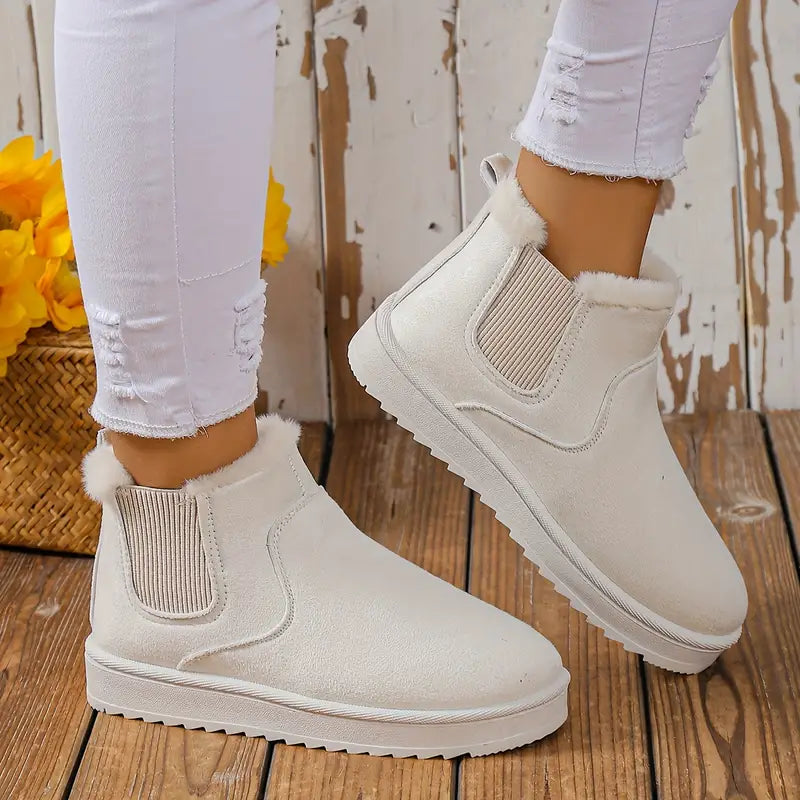 Elise Martin - Pluizige thermische trendy slip-on snowboots