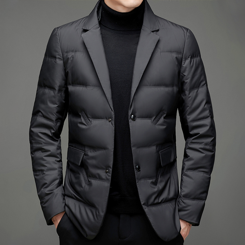 Men's down jacket with shawl collar