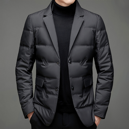 Men's down jacket with shawl collar