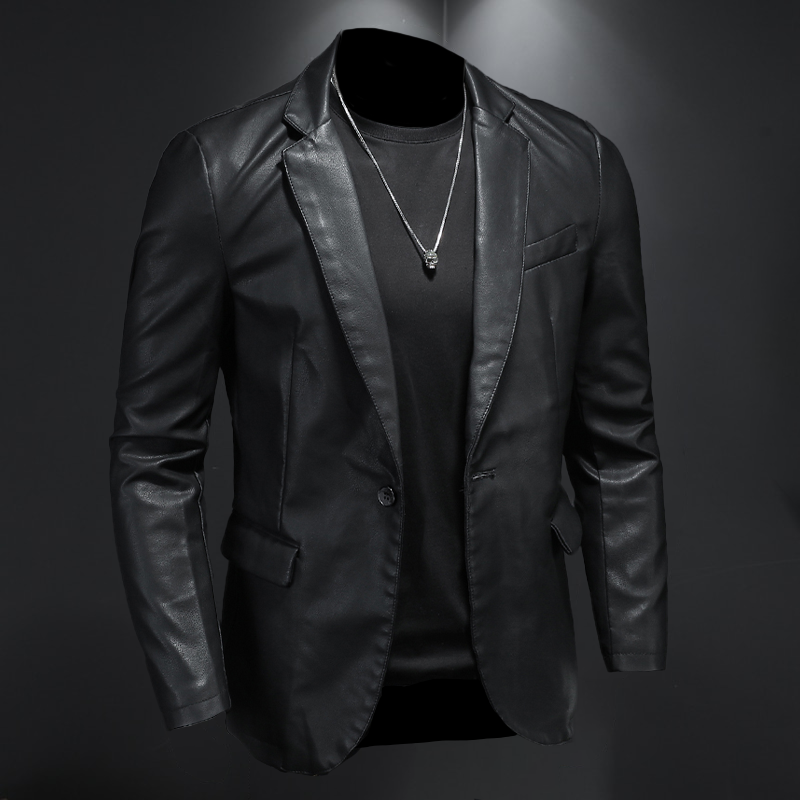 Men's elegant leather jacket for men