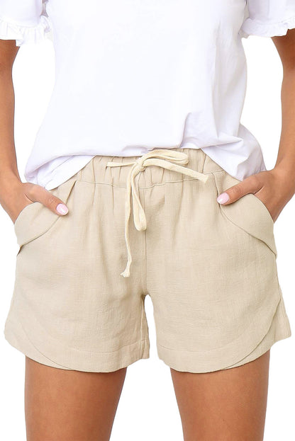 Women's casual loose waist high shorts