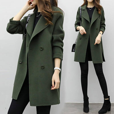 Women's elegant long overcoat
