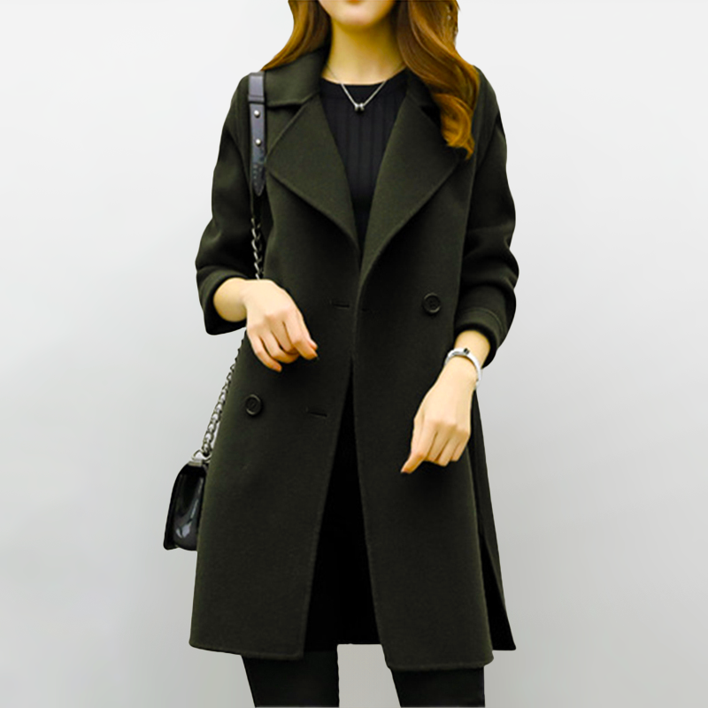 Women's elegant long overcoat