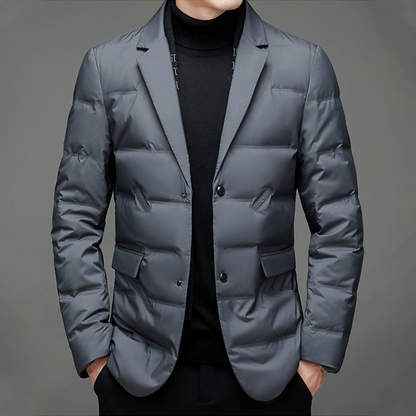 Men's down jacket with shawl collar