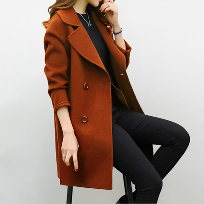 Women's elegant long overcoat