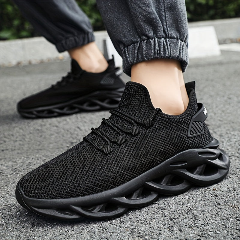 Men’s Running Trainers - Breathable Mesh - Cushioned Sole - Lightweight Lace-Up Fit