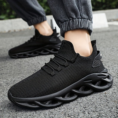 Men’s Running Trainers - Breathable Mesh - Cushioned Sole - Lightweight Lace-Up Fit