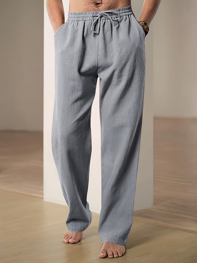 Relaxed fit drawstring pants for men