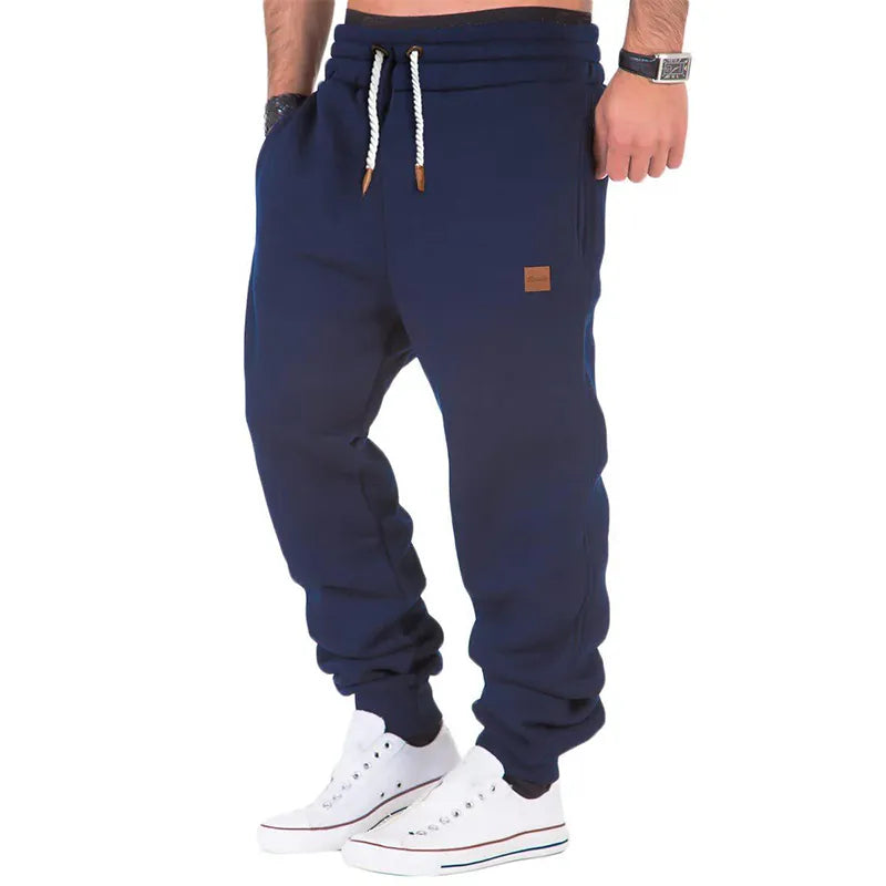 Men's joggers with elastic waistband and drawstring