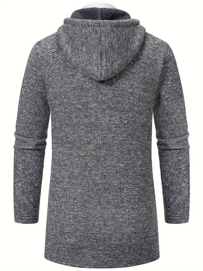 Men's hooded knitted cardigan