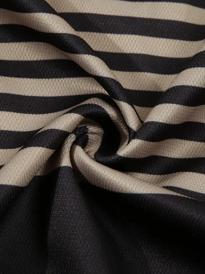 Men’s Polo Shirt - Slim Fit - Striped Design - Short Sleeve Casual Wear