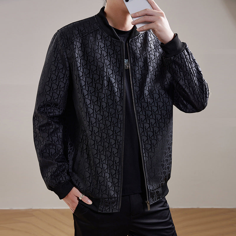 Men's quilted bomber jacket