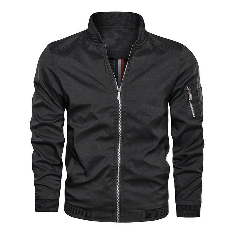 Men's classic zip-up casual outdoor jacket