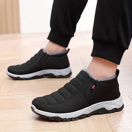 Men’s Slip-On Shoes – Quilted Upper – Cushioned Low-Top Fit – Breathable Fabric