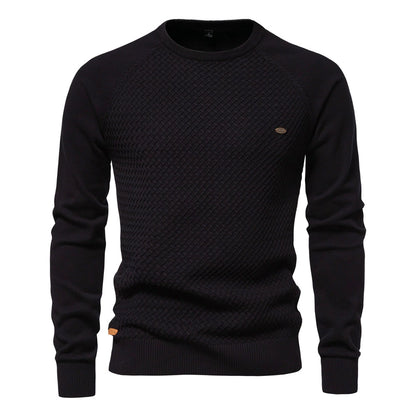 Men's knitted crew neck sweater