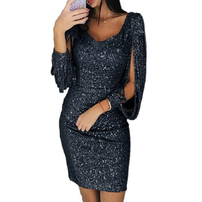 Sequin Midi Dress for Women – Elegant and Glamorous Evening Wear