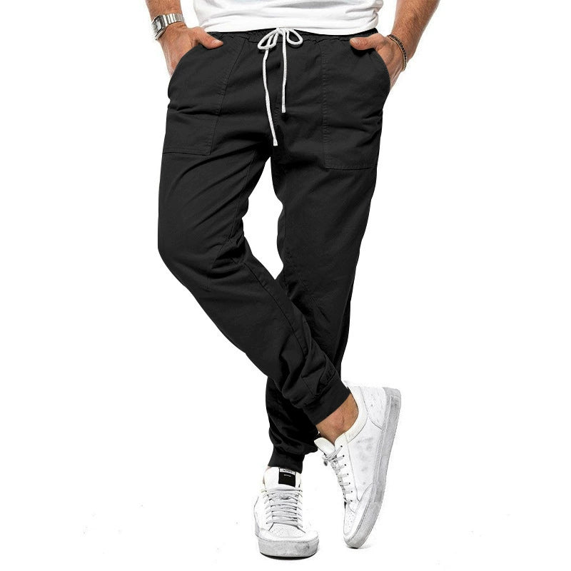 Men’s Jogger Pants - Relaxed Fit - Tapered Leg - Drawstring Waist - Elastic Cuffs