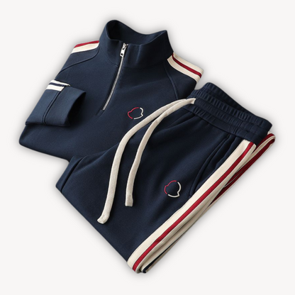 Men’s Tracksuit Set – Cotton Blend – Relaxed Fit – Zip-Up Jacket – Elastic Waist