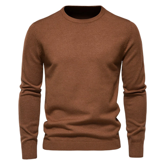 Men's Classic Knit Pullover Sweater – Stylish Warmth for Autumn & Winter