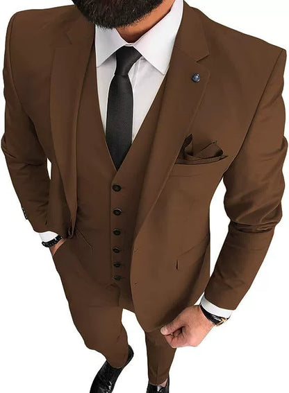 Men's 3-Piece Suit – Formal Slim Fit Business Attire