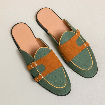 Women’s Slippers – Plush Comfort – Slip-On Open Back – Dual Buckle Straps